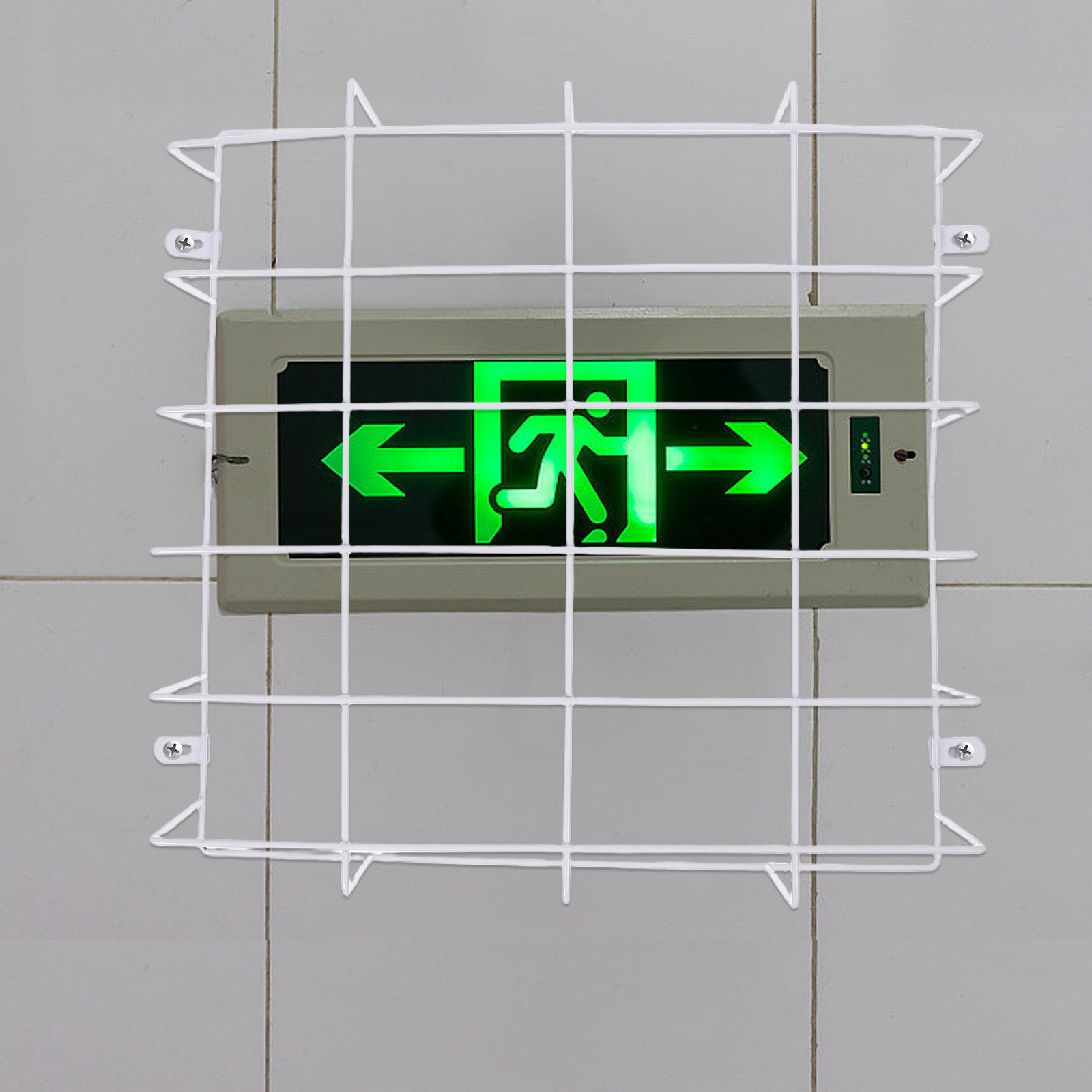Emergency Exit Sign - Pelindung Lampu Darurat, Jaring Kawat Baja