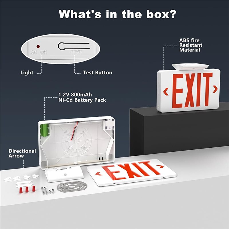 B67C Bersertifikasi UL, Lampu  - Emergency Exit Sign ulasan dan harga