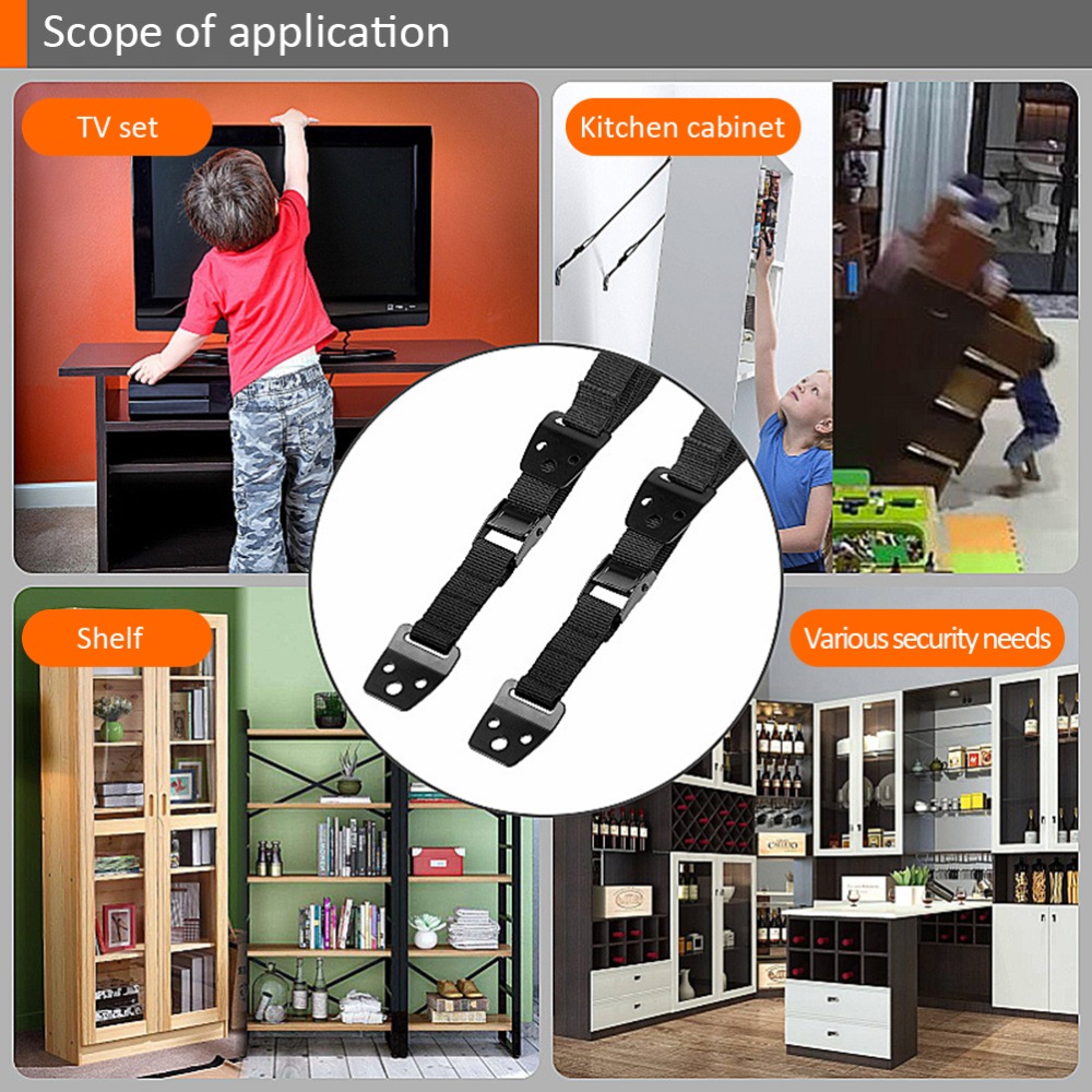 2Pcs Tali Pengaman Furnitur Ni - Earthquake Anchor Strap ulasan dan harga